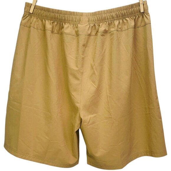 Northyard Mens Athletic Shorts Elastic Waist Drawstring Stretch Brown Size XL - Picture 6 of 10